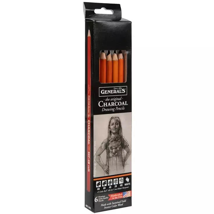 GENERALS CHARCOAL DRAWING PENCILS SET Generals